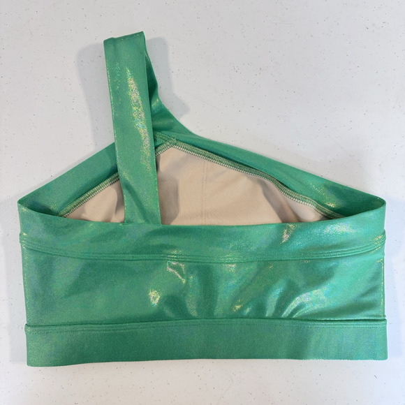 Heroine Sport Green One-Shoulder Sports Bra - Picture 7 of 10